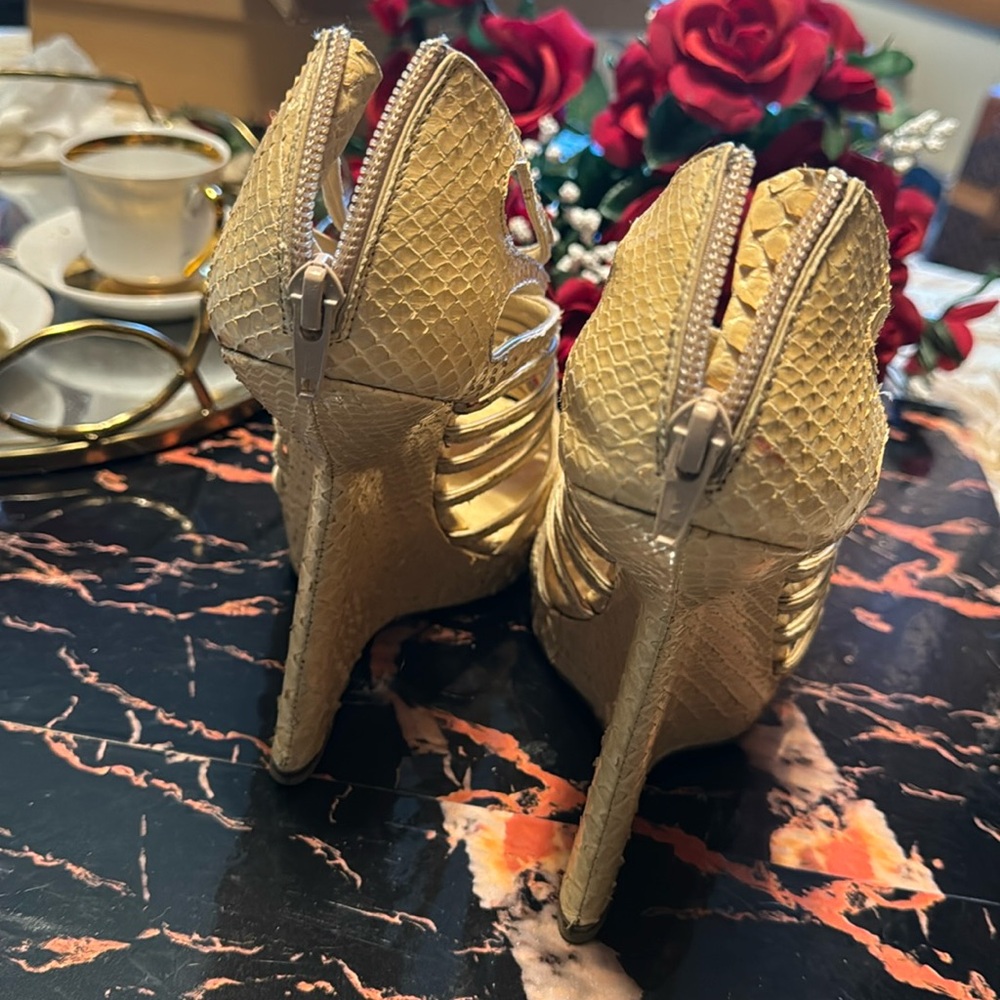 Christian Louboutin Floating Python Wedge Heels - image 4